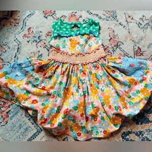 Wildflowers Green Floral Dress with pockets